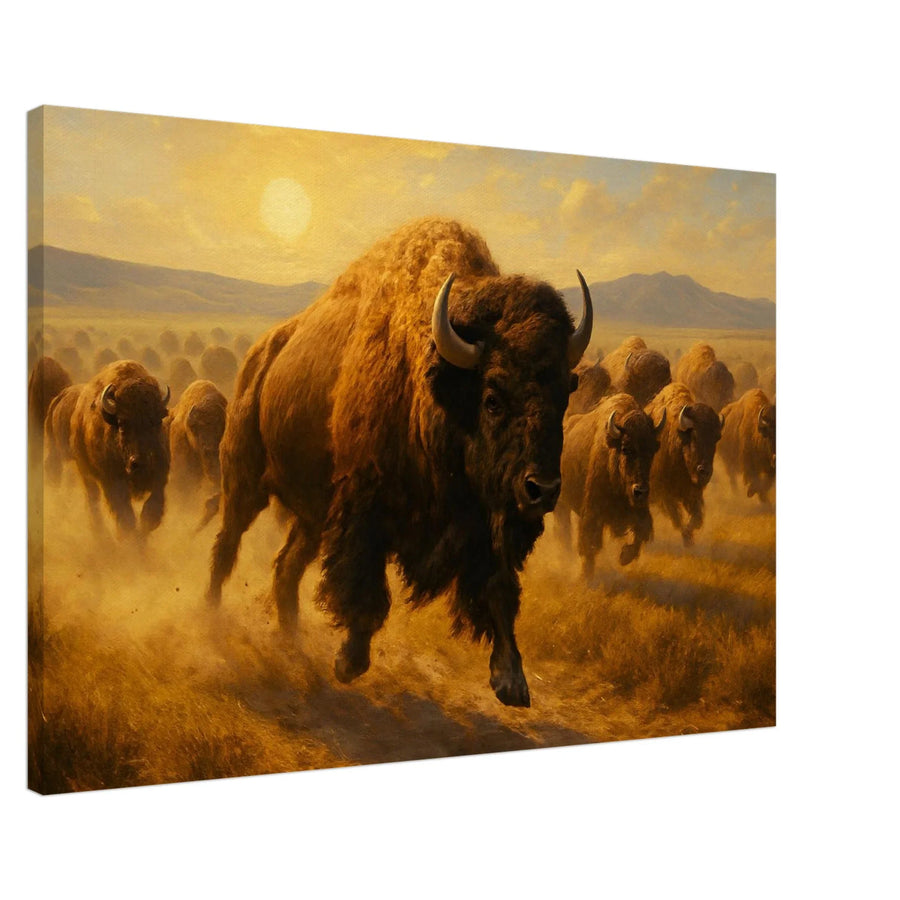 Bisons on the Plains – Canvas Art Print | Canvas of America