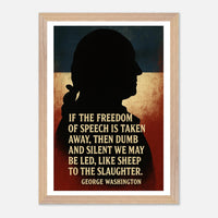 Framed portrait of Washington, commander for freedom, ready to hang.