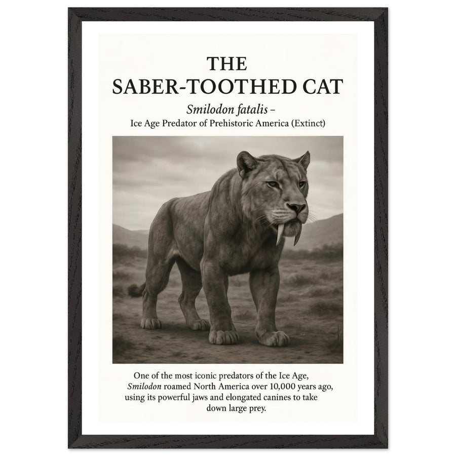 The Saber-toothed Cat – Canvas Art Print | Canvas of America