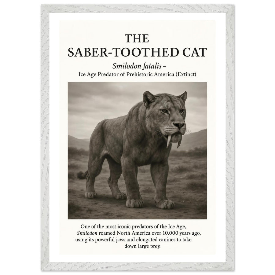 The Saber-toothed Cat – Canvas Art Print | Canvas of America