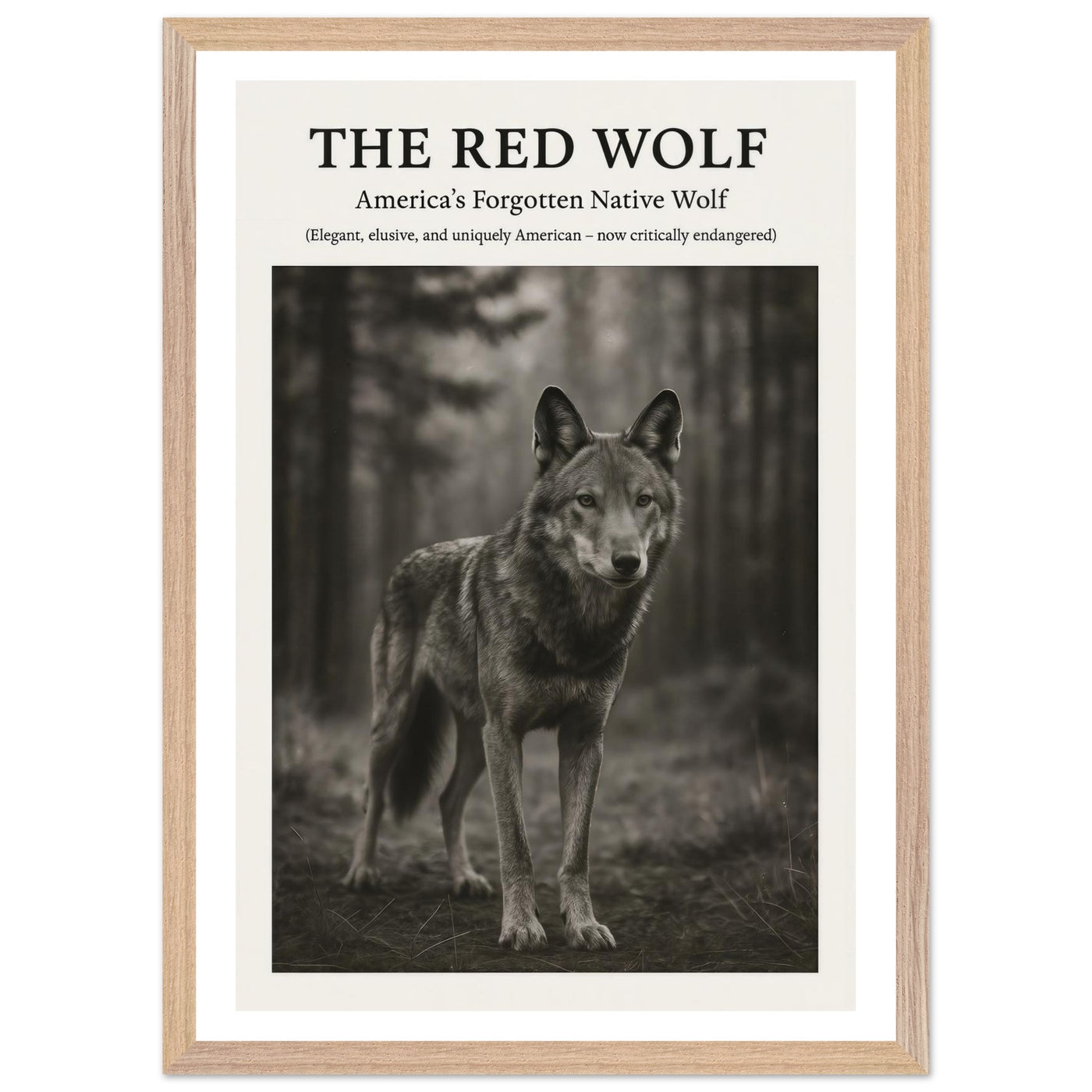 The Red Wolf – Canvas Art Print | Canvas of America