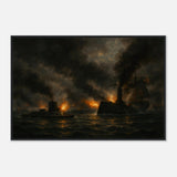 Battle of Hampton Road - The First Ironclad Clash – Canvas Art Print | Canvas of America