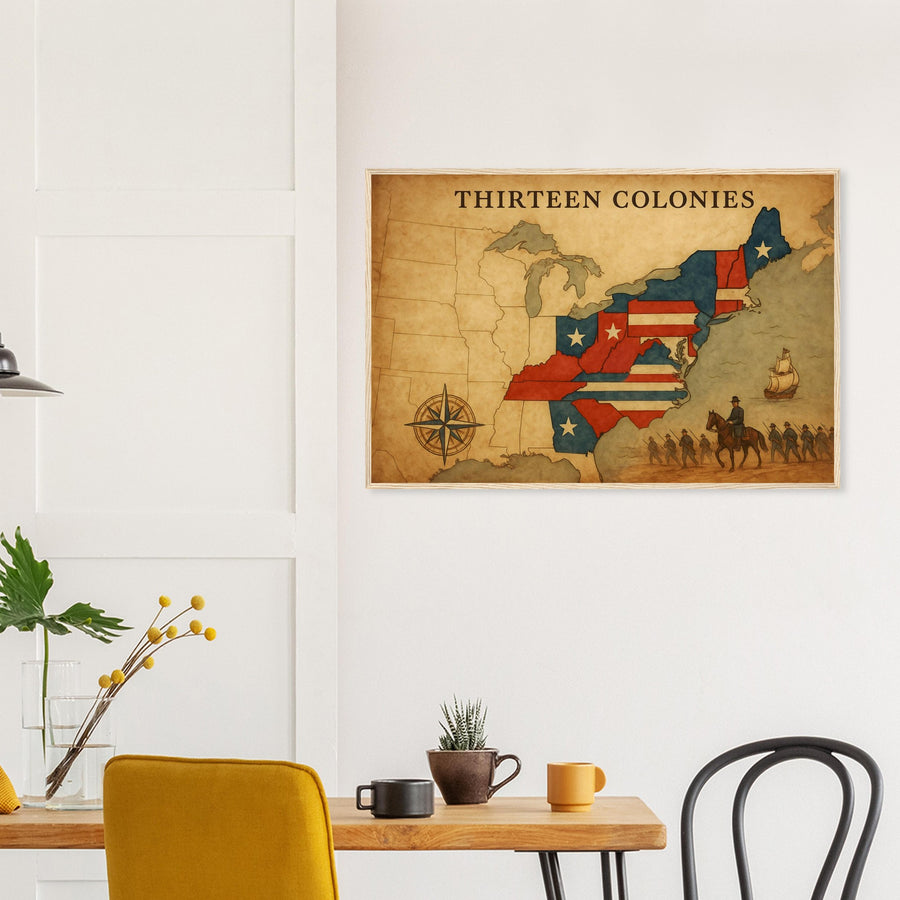 Thirteen Colonies – Canvas Art Print | Canvas of America