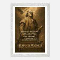 Benjamin Franklin - They Who Can Give up Essential Liberty – Canvas Art Print | Canvas of America