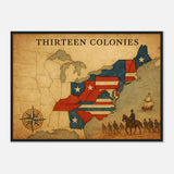 Thirteen Colonies – Canvas Art Print | Canvas of America
