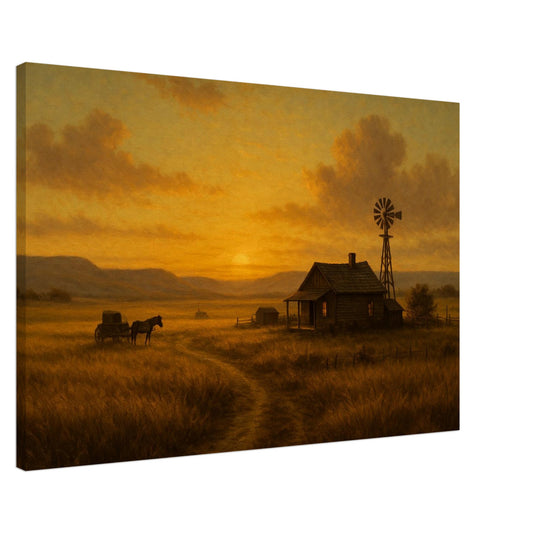 Homestad on the Prairie – Canvas Art Print | Canvas of America