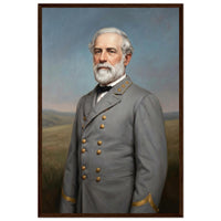 Framed portrait of a distinguished Civil War officer, ready to hang.