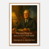 Franklin D. Roosevelt - Only Thing we Have to Fear – Canvas Art Print | Canvas of America