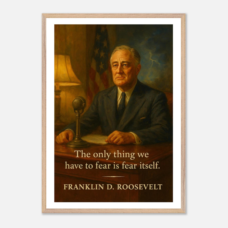 Franklin D. Roosevelt - Only Thing we Have to Fear – Canvas Art Print | Canvas of America