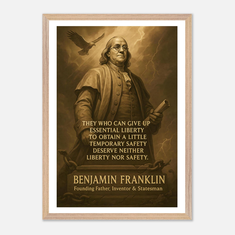Benjamin Franklin - They Who Can Give up Essential Liberty – Canvas Art Print | Canvas of America