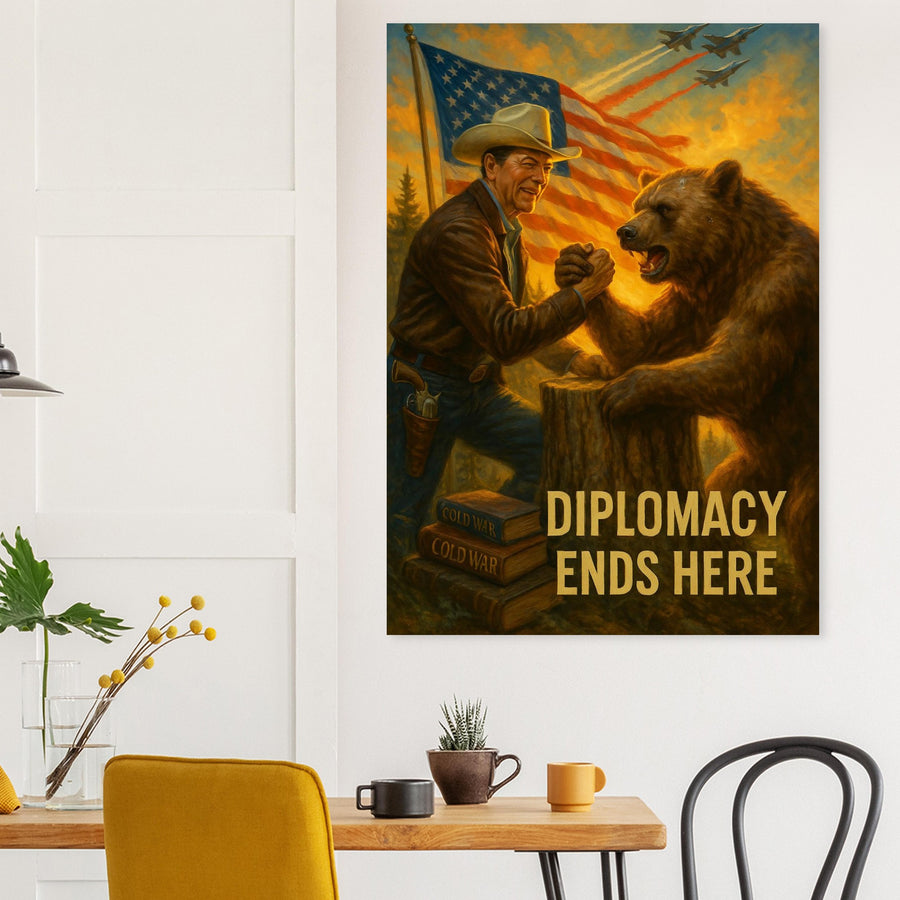 Diplomacy Ends Here – Canvas Art Print | Canvas of America