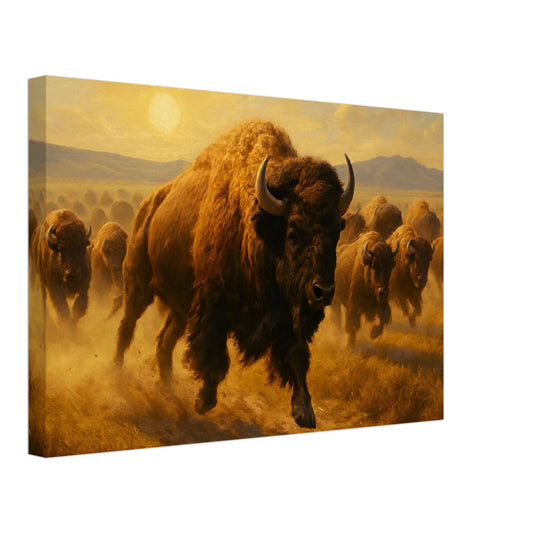 Bisons on the Plains – Canvas Art Print | Canvas of America