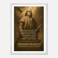 Benjamin Franklin - They Who Can Give up Essential Liberty – Canvas Art Print | Canvas of America