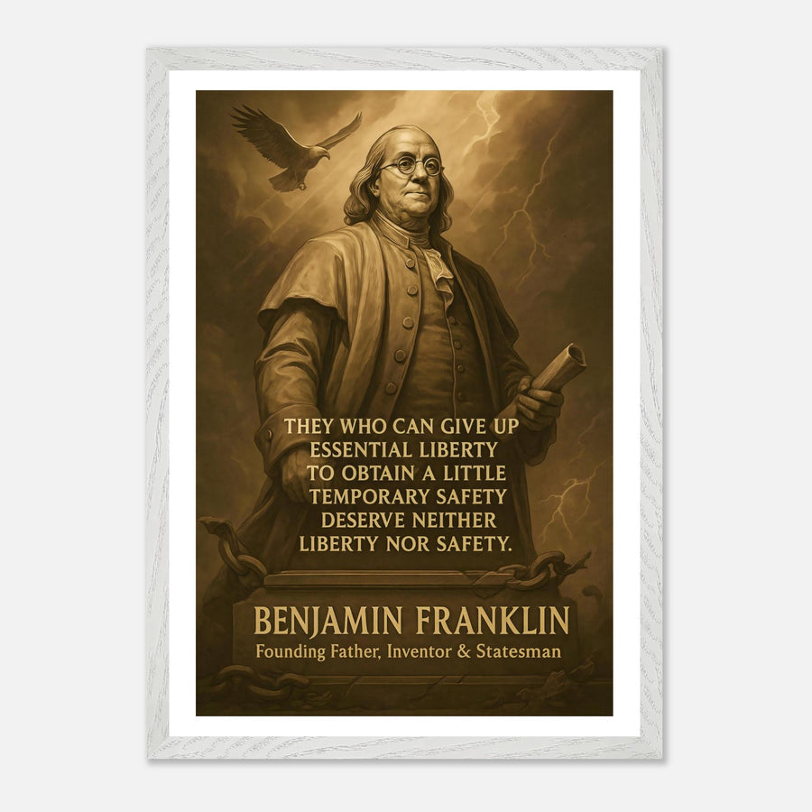 Benjamin Franklin - They Who Can Give up Essential Liberty – Canvas Art Print | Canvas of America