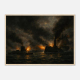 Battle of Hampton Road - The First Ironclad Clash – Canvas Art Print | Canvas of America