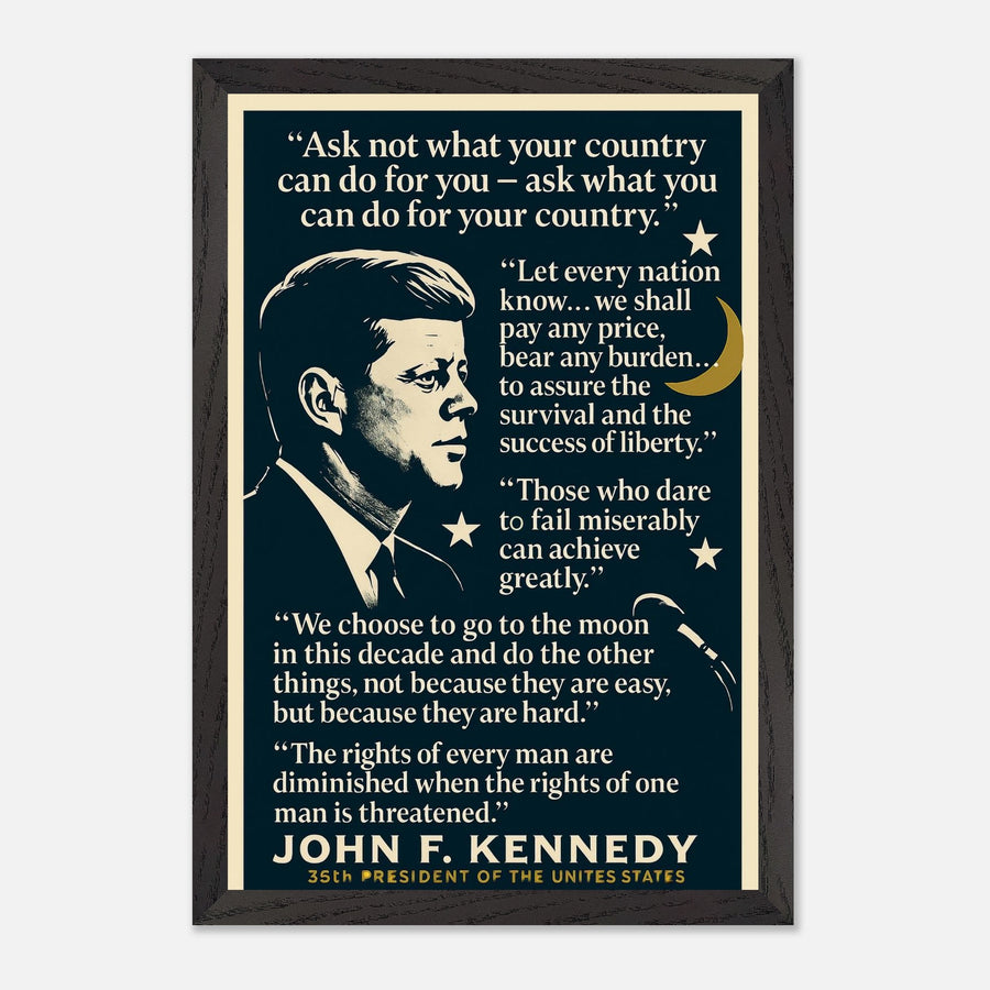 JFK - Words that Moved a Nation – Canvas Art Print | Canvas of America