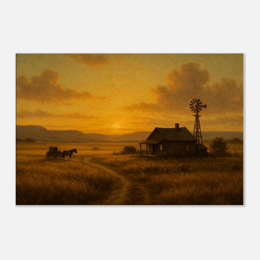 Homestad on the Prairie – Canvas Art Print | Canvas of America