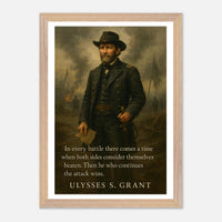 Framed portrait of General Ulysses S. Grant, ready to hang.
