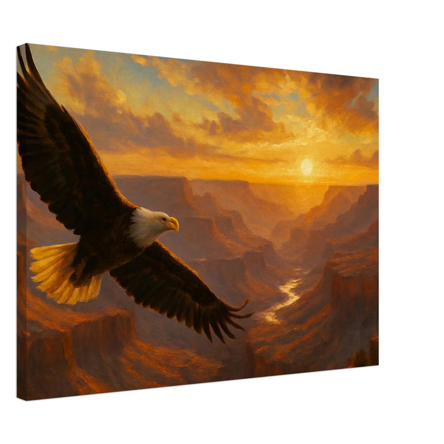 Soaring Eagle over the Grand Canyon – Canvas Art Print | Canvas of America