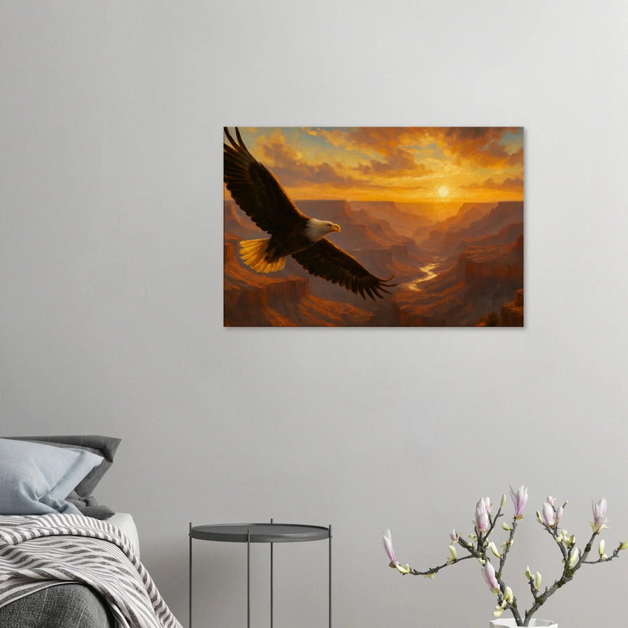 Soaring Eagle over the Grand Canyon – Canvas Art Print | Canvas of America