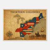Thirteen Colonies – Canvas Art Print | Canvas of America