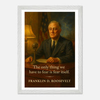 Franklin D. Roosevelt - Only Thing we Have to Fear – Canvas Art Print | Canvas of America