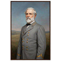 Framed portrait of a distinguished Civil War officer, ready to hang.