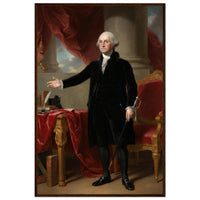 Framed portrait of George Washington, ready to hang.