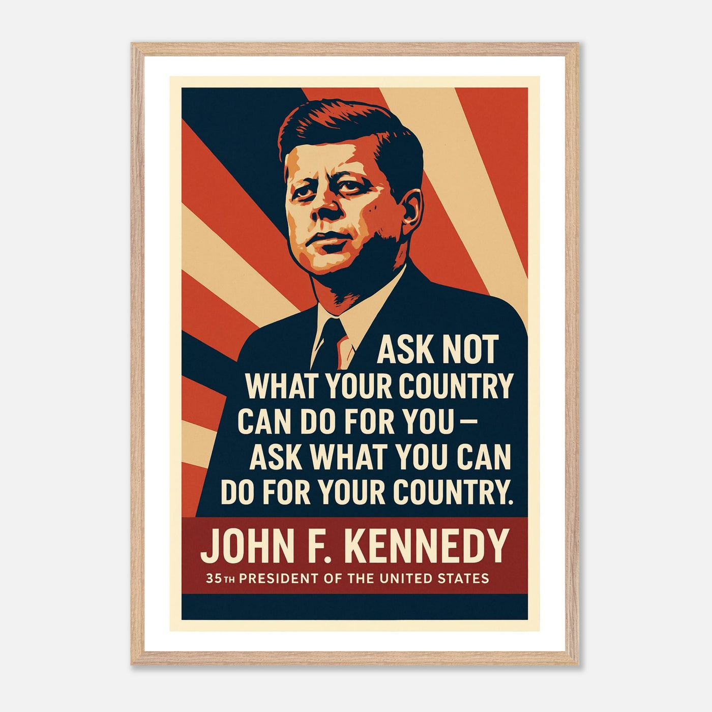 John F. Kennedy - Ask Not – Canvas Art Print | Canvas of America