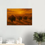 Bisons March – Canvas Art Print | Canvas of America