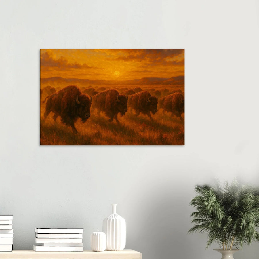 Bisons March – Canvas Art Print | Canvas of America