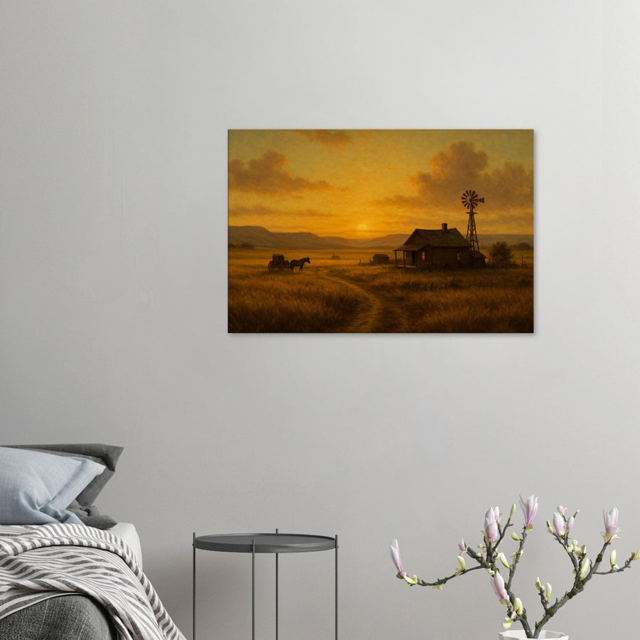 Homestad on the Prairie – Canvas Art Print | Canvas of America