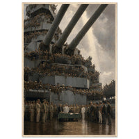 Under the Guns of the Missouri — framed fine art print of the surrender under the guns, 12x18″ in a natural wood frame