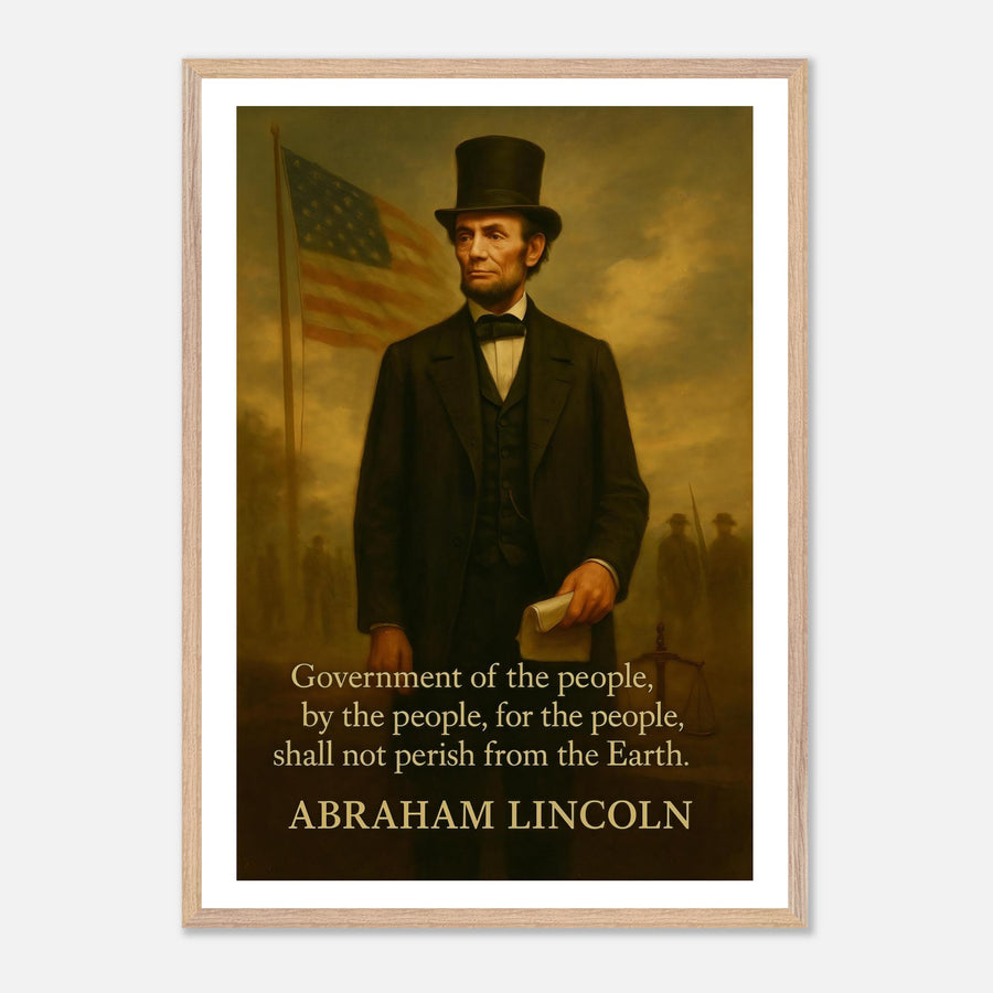 Abraham Lincoln - Shall not Perish – Canvas Art Print | Canvas of America