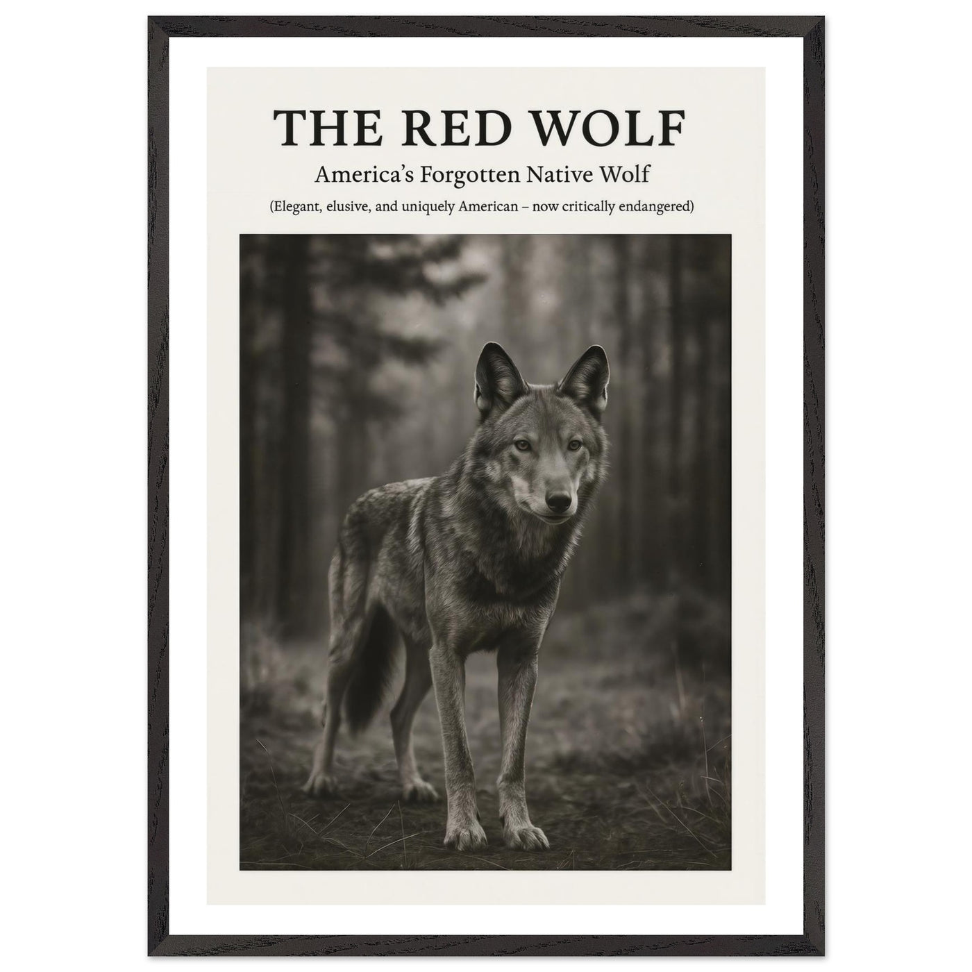 The Red Wolf – Canvas Art Print | Canvas of America