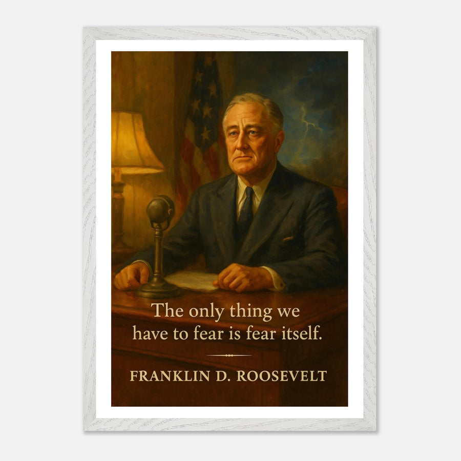 Franklin D. Roosevelt - Only Thing we Have to Fear – Canvas Art Print | Canvas of America