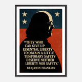 Benjamin Franklin - Essential Liberty – Canvas Art Print | Canvas of America