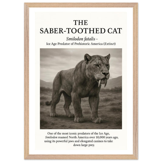 The Saber-toothed Cat – Canvas Art Print | Canvas of America