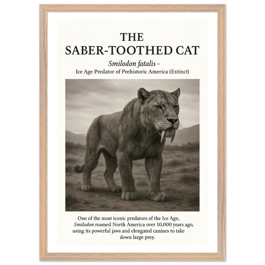 The Saber-toothed Cat – Canvas Art Print | Canvas of America