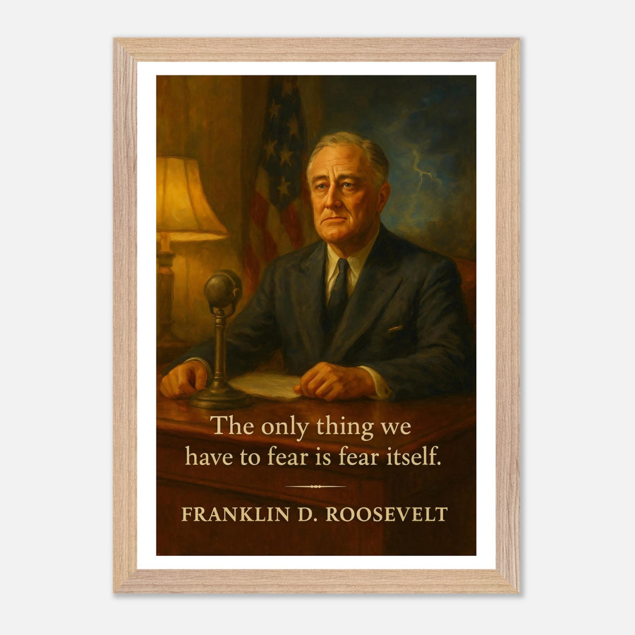 Franklin D. Roosevelt - Only Thing we Have to Fear – Canvas Art Print | Canvas of America