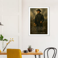 Framed portrait of General Ulysses S. Grant, ready to hang.