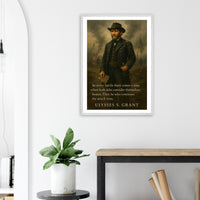 Framed portrait of General Ulysses S. Grant, ready to hang.