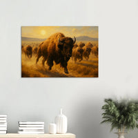 Bisons on the Plains – Canvas Art Print | Canvas of America