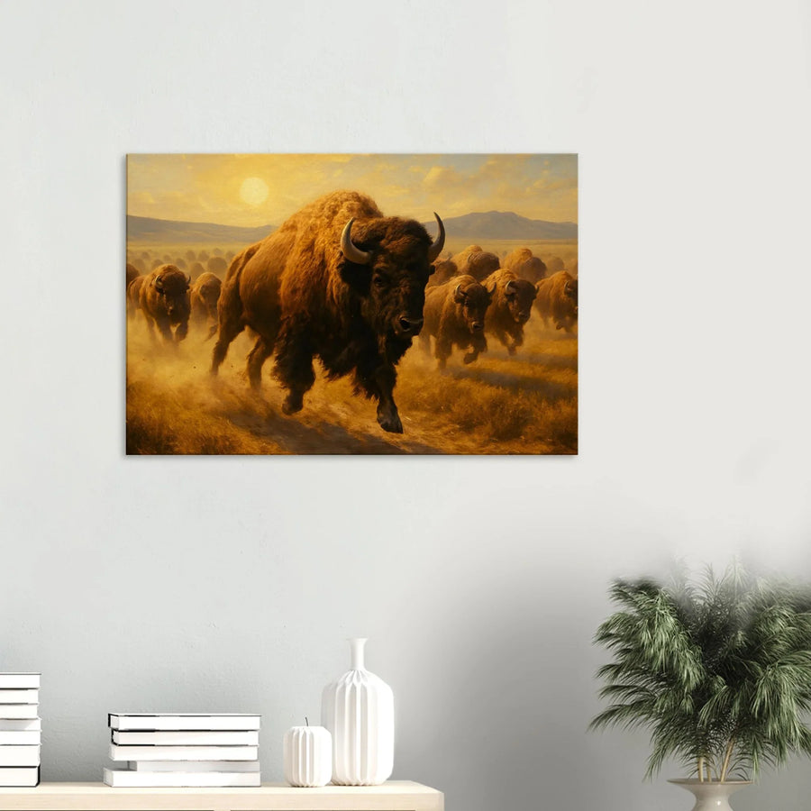 Bisons on the Plains – Canvas Art Print | Canvas of America