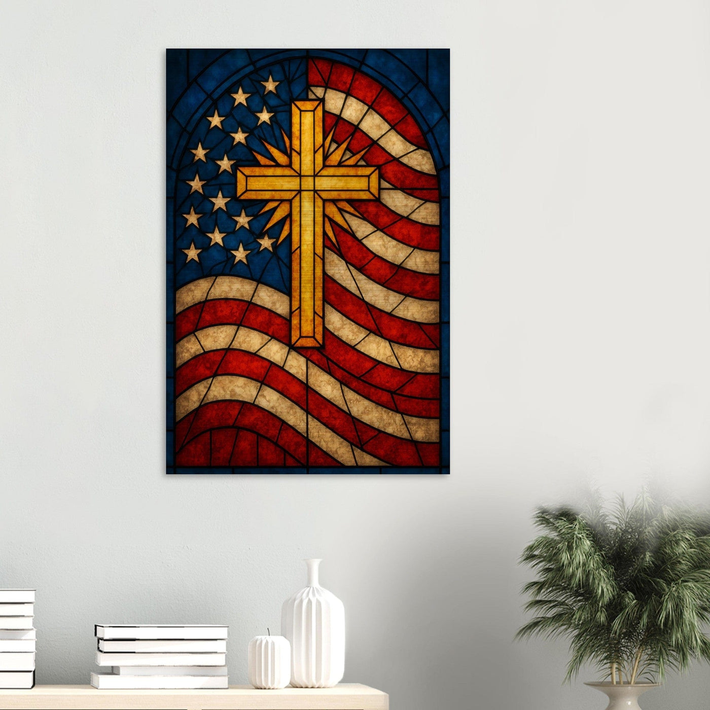 Stars & Cross – Canvas Art Print | Canvas of America