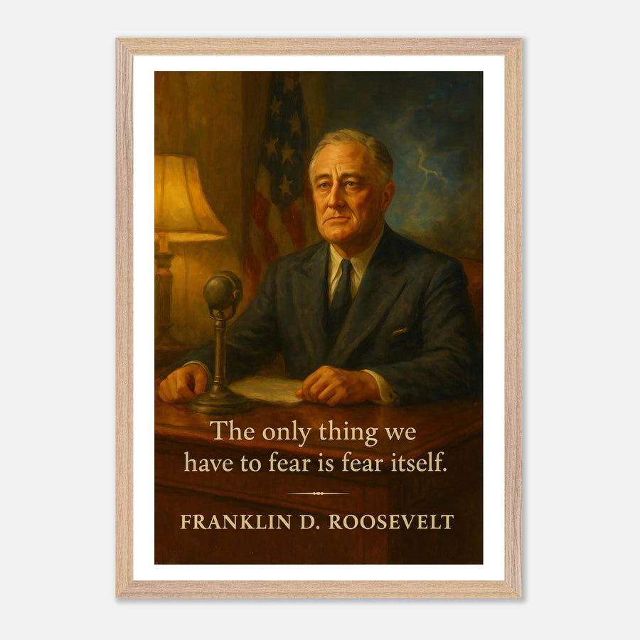 Franklin D. Roosevelt - Only Thing we Have to Fear – Canvas Art Print | Canvas of America