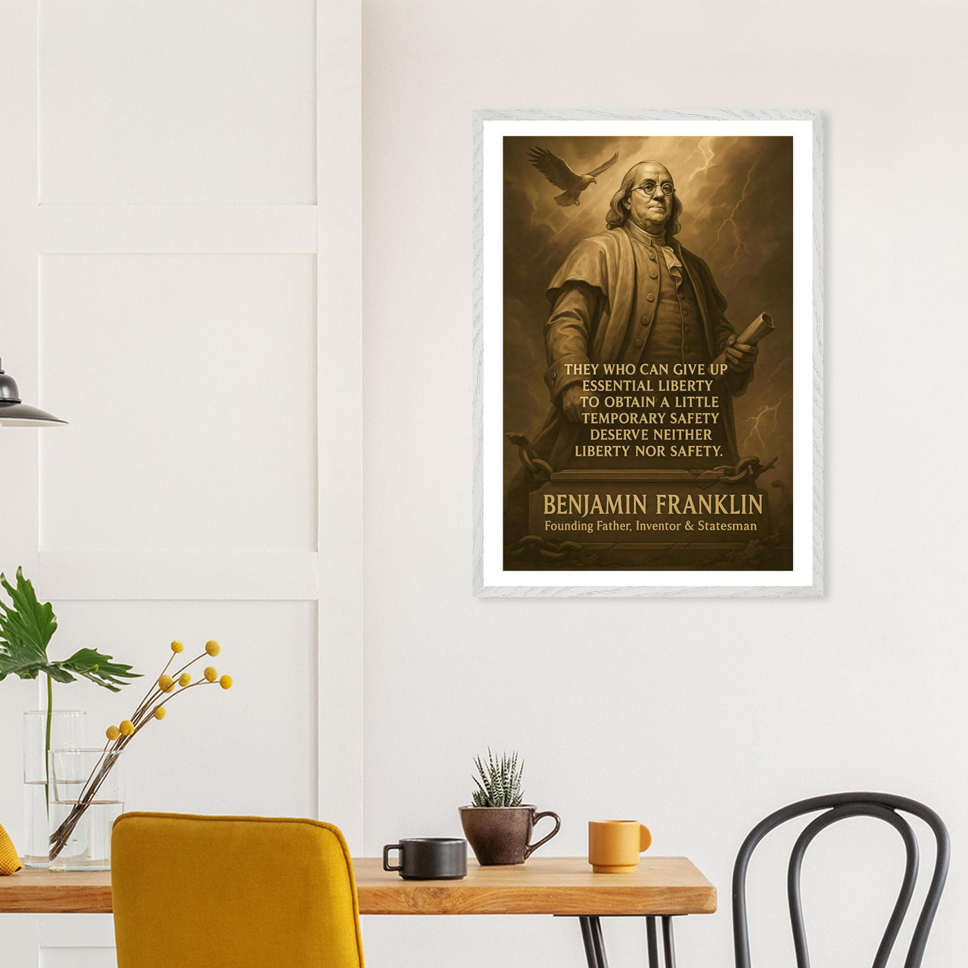 Benjamin Franklin - They Who Can Give up Essential Liberty – Canvas Art Print | Canvas of America