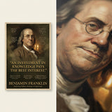 Benjamin Franklin – Canvas Art Print | Canvas of America