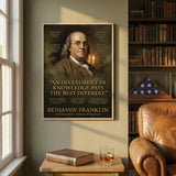 Benjamin Franklin – Canvas Art Print | Canvas of America