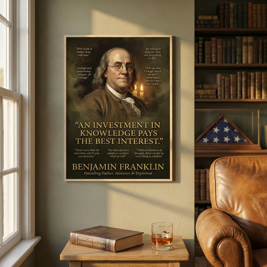 Benjamin Franklin – Canvas Art Print | Canvas of America
